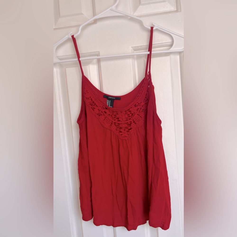 Red Spaghetti Strap Top
